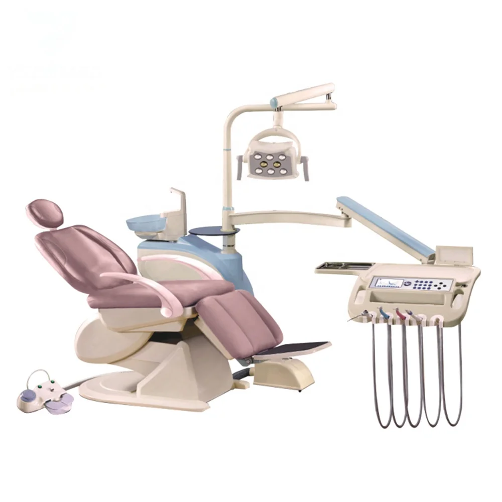 China built-in-one Dental Chair with LED sensor lamp light cure and scaler