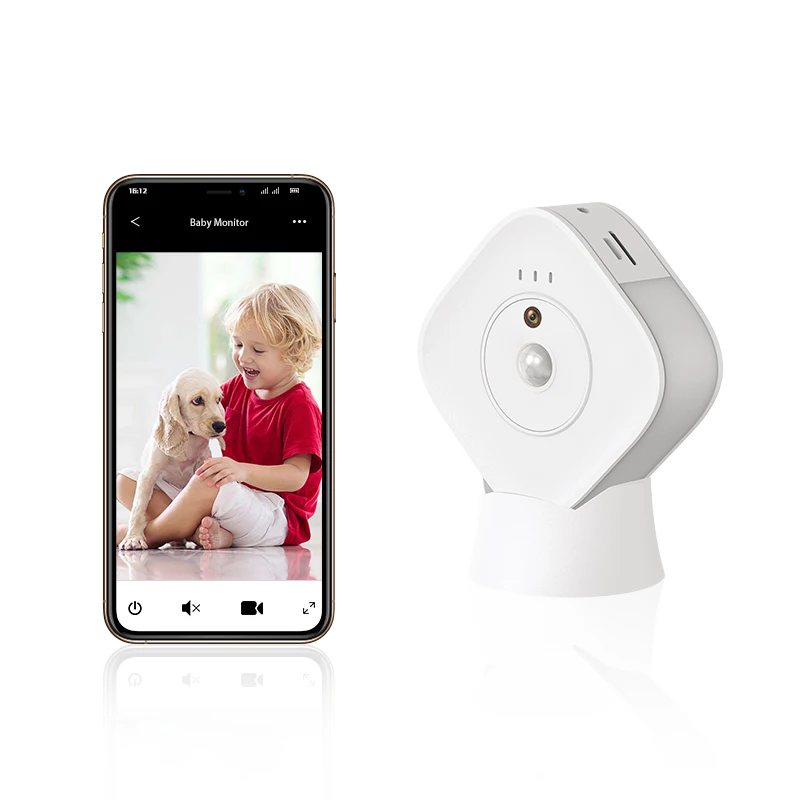 Новый дизайн детский монитор с питанием от аккумулятора 1080P Wi-Fi лампой камера подсветкой настроения для