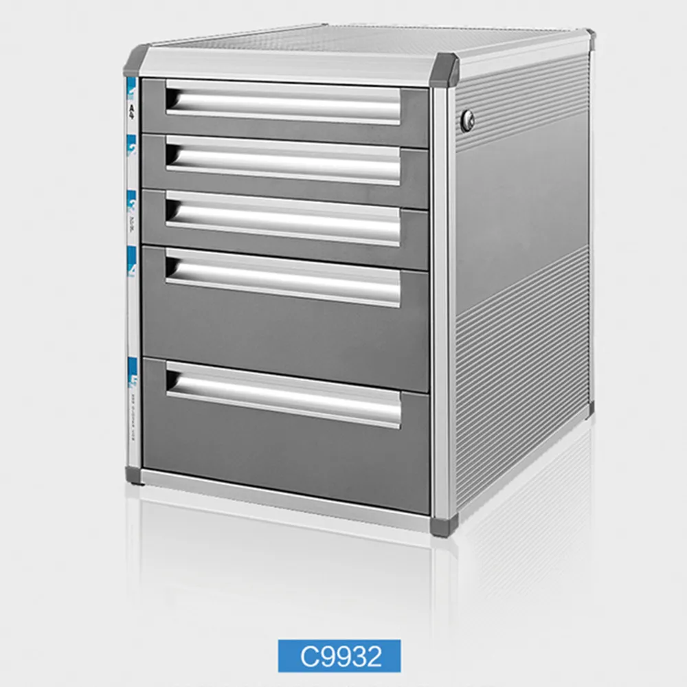 five-layer metal desktop file cabinet office data organizing storage box drawer with lock large capacity high quality