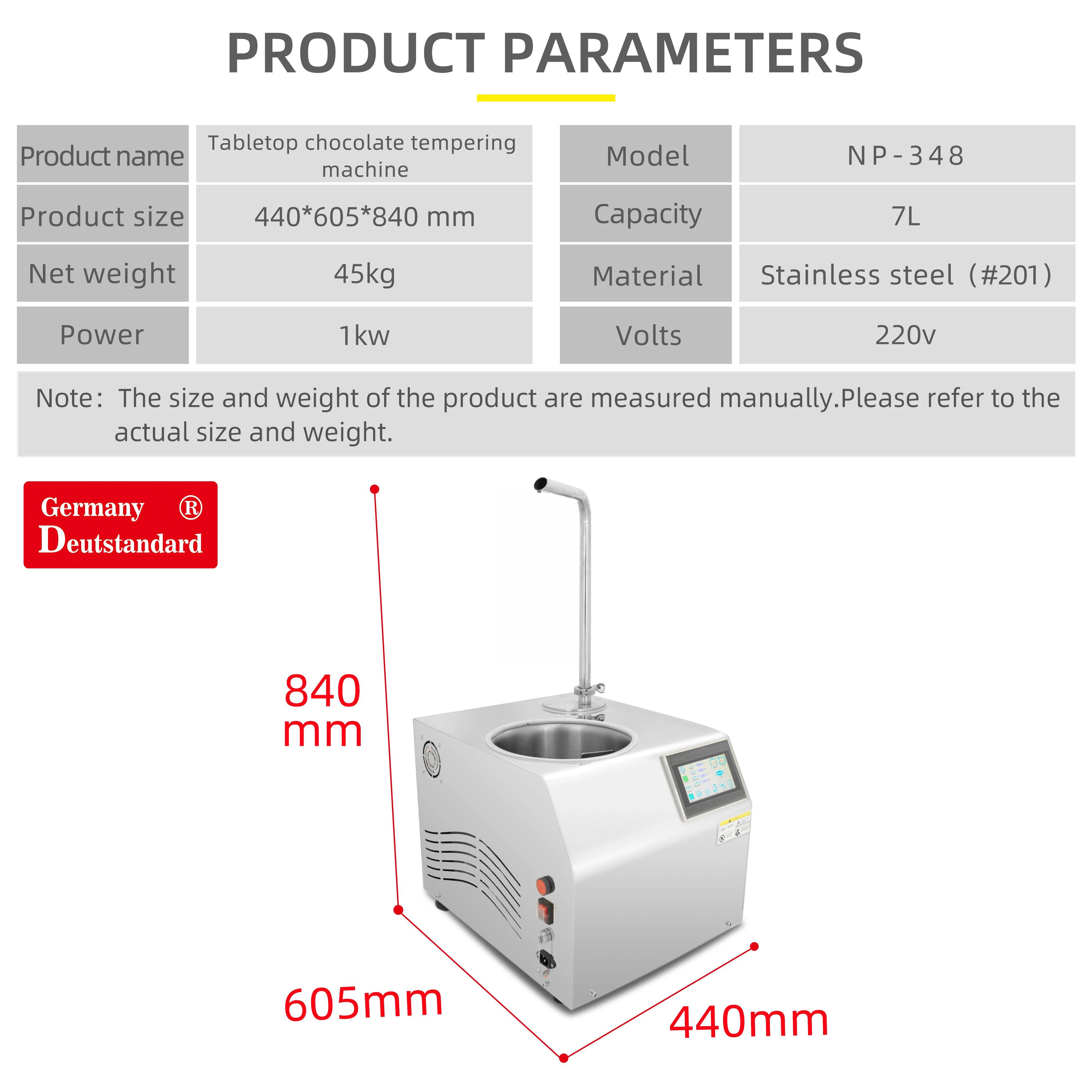 New Design Chocolate Melting Machine Chocolate Tempering Machine Sugar Multifunctional Food Grade Stainless Steel Provided 40 60