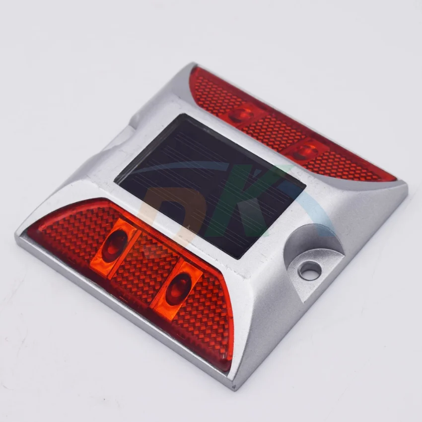 DEKE Solar road stud LED cat eye warning light for traffic safety roadway emergency light
