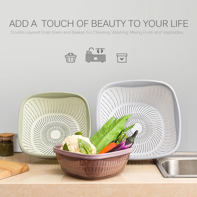 
Various Color Round Kitchenware Plastic Mesh Sieve 