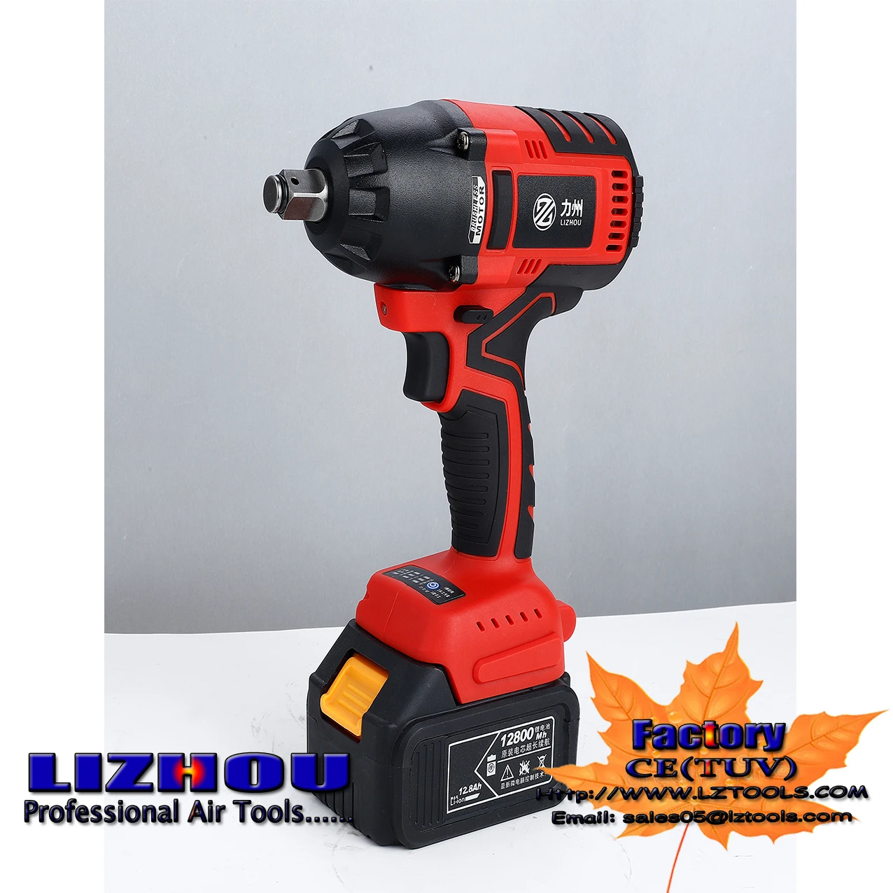 Car repair tool HOT LZ-6151  12.5mm  360N.m 1500mAh 2pc Li-ion Electric Wrench Repairing Tools LIZHOU  Li-ion  hammer