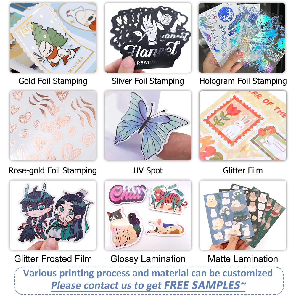 Custom Logo Printed Transparent Self Adhesive Die Cut Label Stickers for Milk Tea Drinks Cup Labels