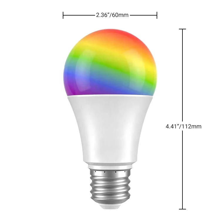 
10W 1100lm Smart Bulbs Wifi Light Bulbs RGB Colour WIFI LED Light Lamp Lghting SMD 5050 Rohs Color Changing Work With Alexa 