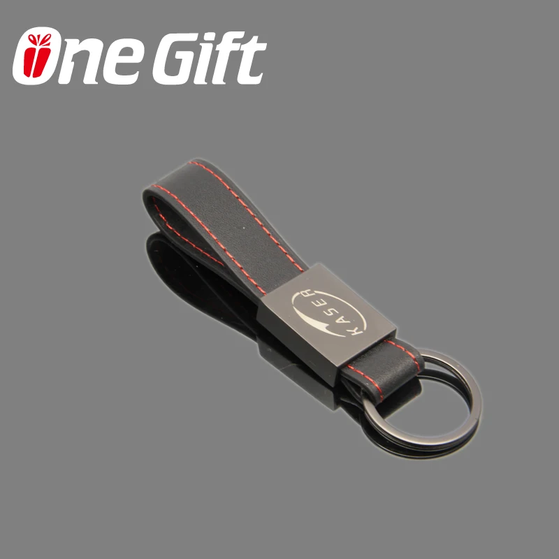 Custom leather keychain key chain gifts car metal logo keychain