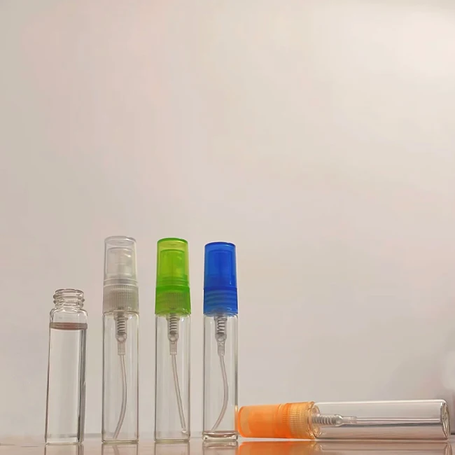 empty clear 3ml 5ml 10ml Portable Glass Spray Bottle perfume bottle small spray glass bottle thin