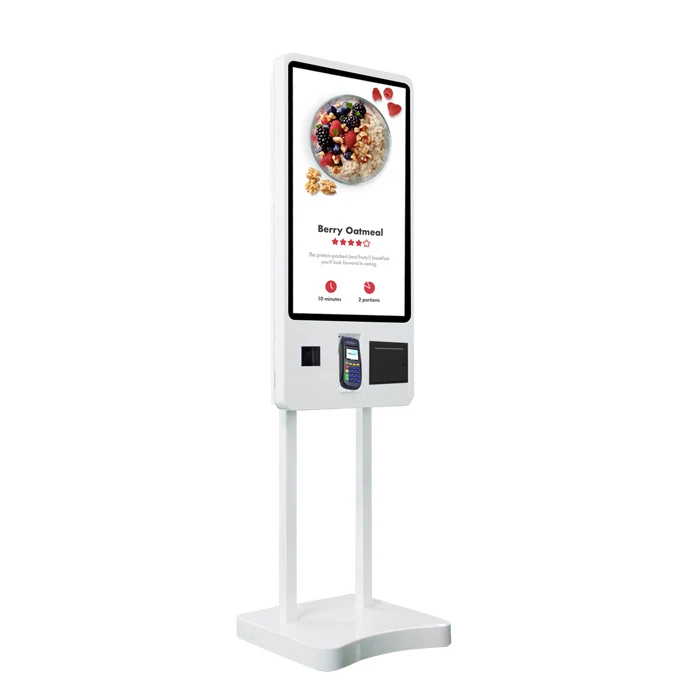 32 Inch  lcd self service payment display code scanner touch all in sensor self payment machine
