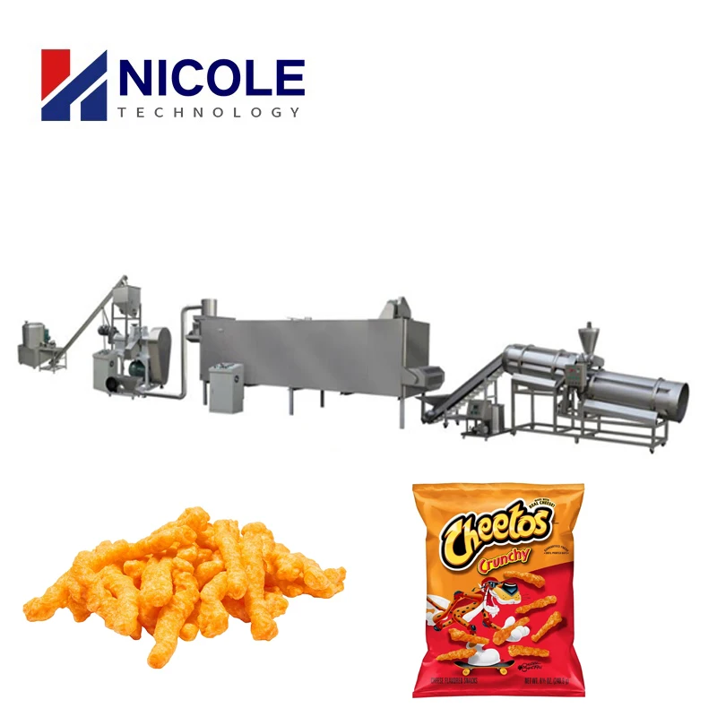 Twist Corn Sticks Cheetos Crunchy Kurkure Snacks Food Production Line Machines