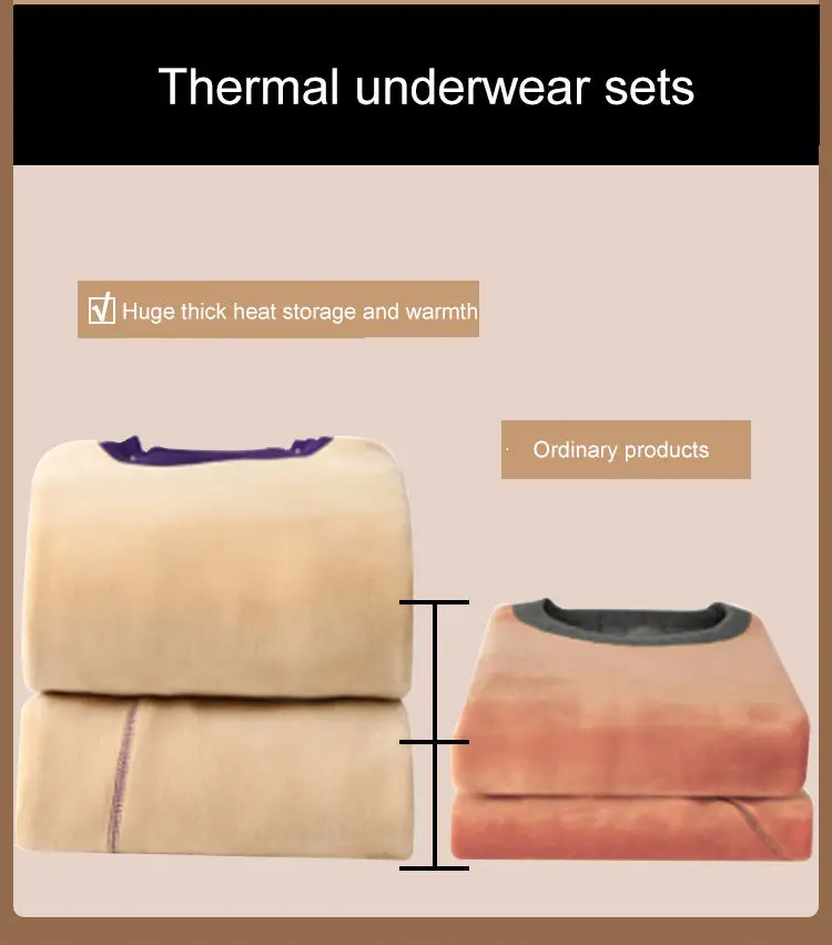 Extreme Cold Weather Long Johns Ultra Heavyweight Thermal Underwear Set for Men and Women Fleece Lined Thicken Thermal underwear