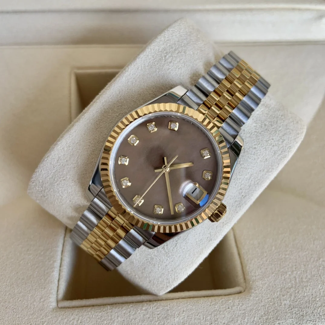 3A Quality Wrist Watch Brands for women Silver Stainless Steel Luminous Automatic Mechanical Movement Pocket Watch Sport Watch