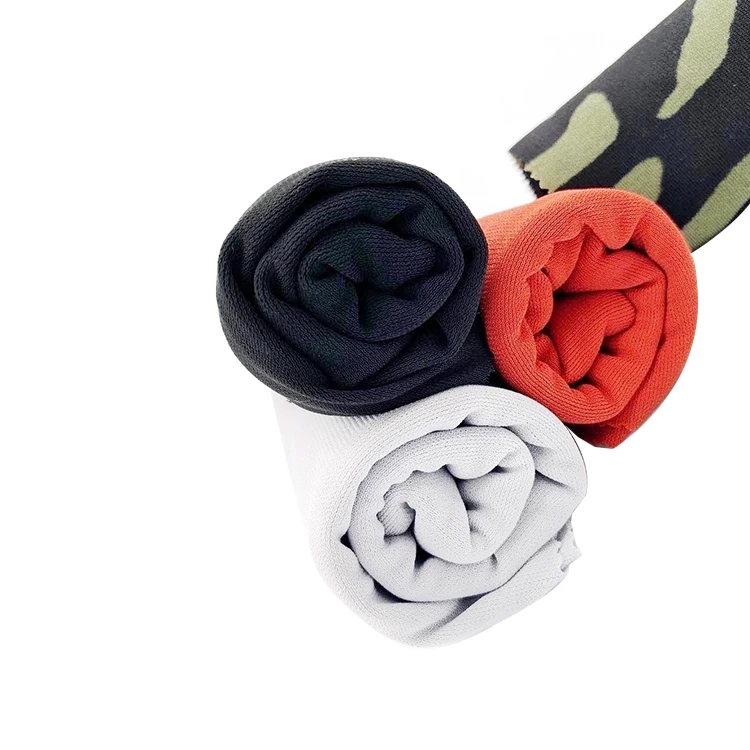 
100% Polyester Interlocking Knit Fabric Breathable Wicking Elastic Sportswear Fabric 