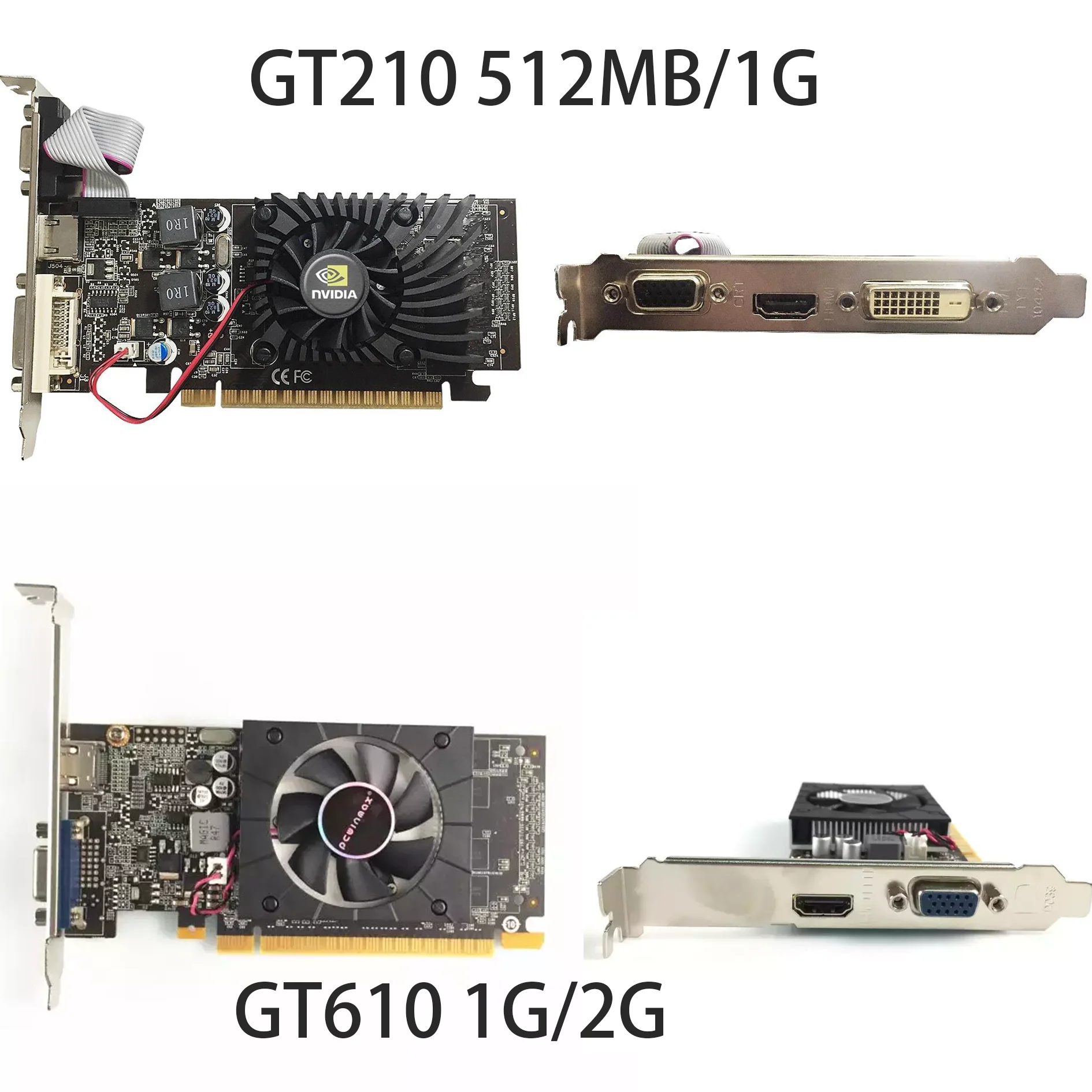 GT710 GT730 GT610 GT210 GT1030 1Г 2Г сети 4G графическая карта GT 210 610 710 730 1030 1 Гб 2 ГБ 4 DDR3 DDR5 GPU низкий профиль