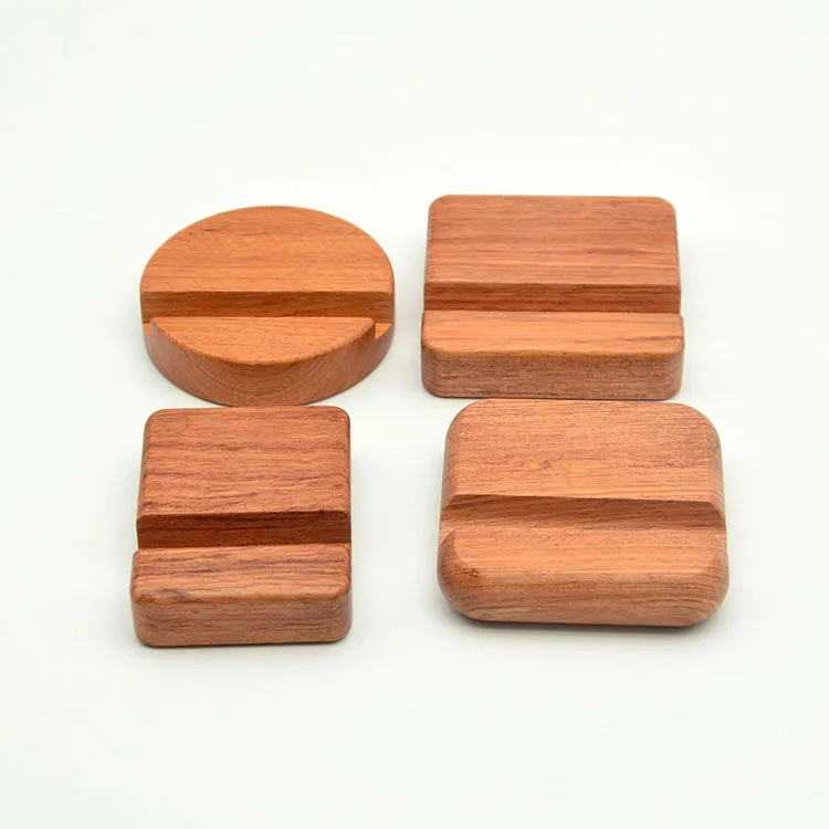 Solid wood phone holder Wooden smart phone stand Wooden cell phone display stand