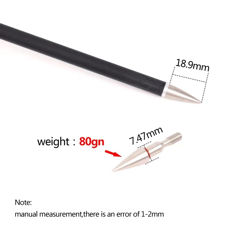 DIY Stainless Steel Arrow Point Tips 70 80 90 100 Grain For ID 6.2mm Arrow Shaft Broadheads Arrow Head For Hunting