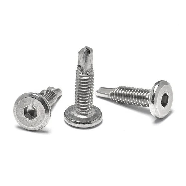 SS304 China Top Factory Flat Hexagonal Head Self Tapping Screw