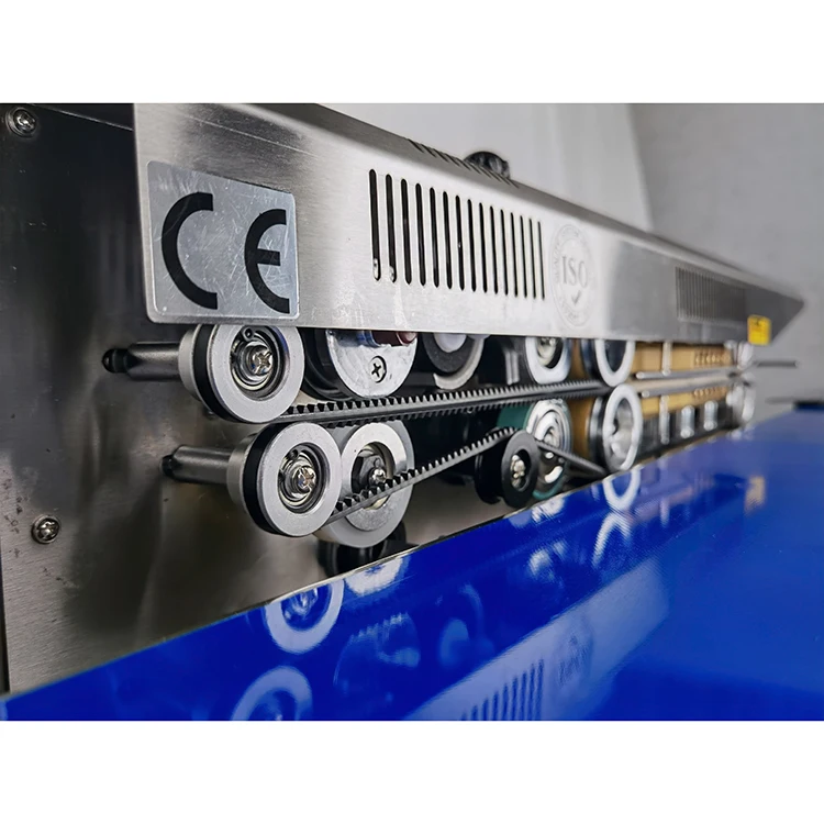 New Electric End-less Band Sealer Horizontal Plastic Bag Sealing Machine with nitrogen filling and vacuum