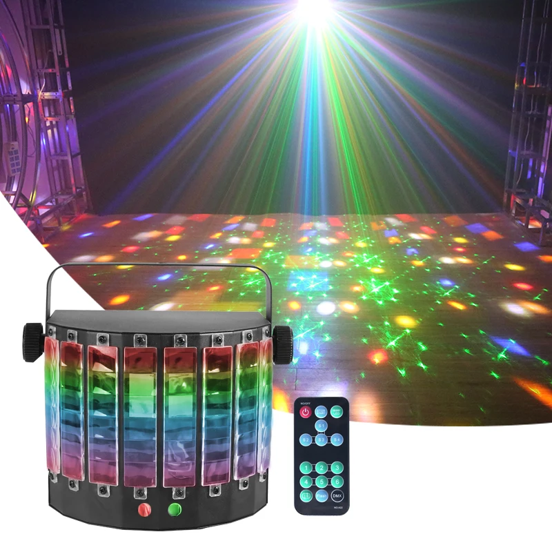 4-Color Mini LED Butterfly Laser Beam Projector Party Light Acclarent Illumination Lazer Lamp Moving Discos Light For Nightclub