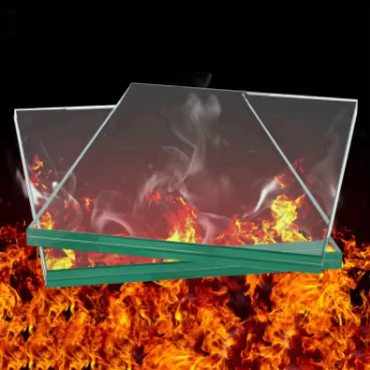 1 Hour Clear Tempered Glass Fire Retardant Heat Resistant Nano silicon low iron fireproof glass High temperature resistant glass