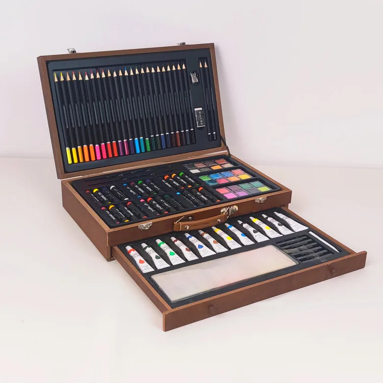 Эксклюзивный Художественный набор Amazon из 115 предметов для рисования на дереве