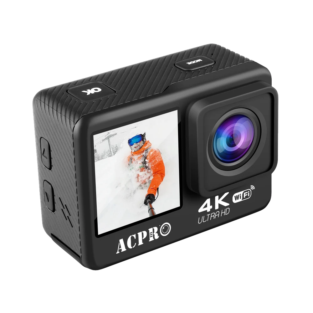 
2021 ACPRO Customized Design Dual Screen Vlog Recording 4K Action Camera 4K 