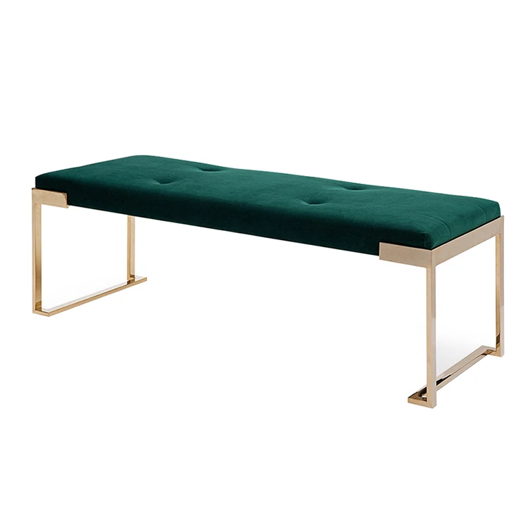 High Quality Custom Luxury Bed Chair Bench Modern Furniture Bedroom Bed End Stool