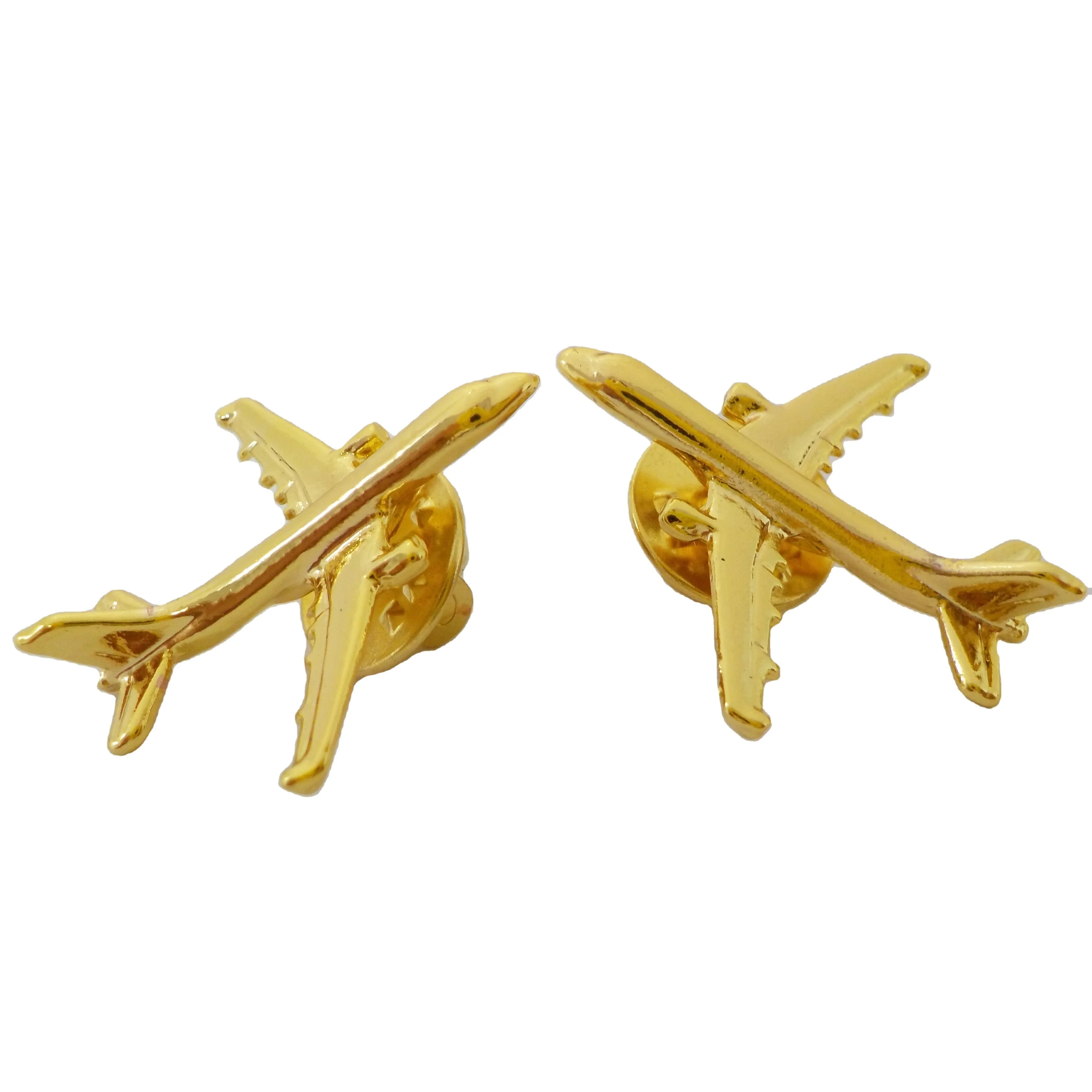 Free mold Good quality kind of 3D metal air plane lapel pin for promotion