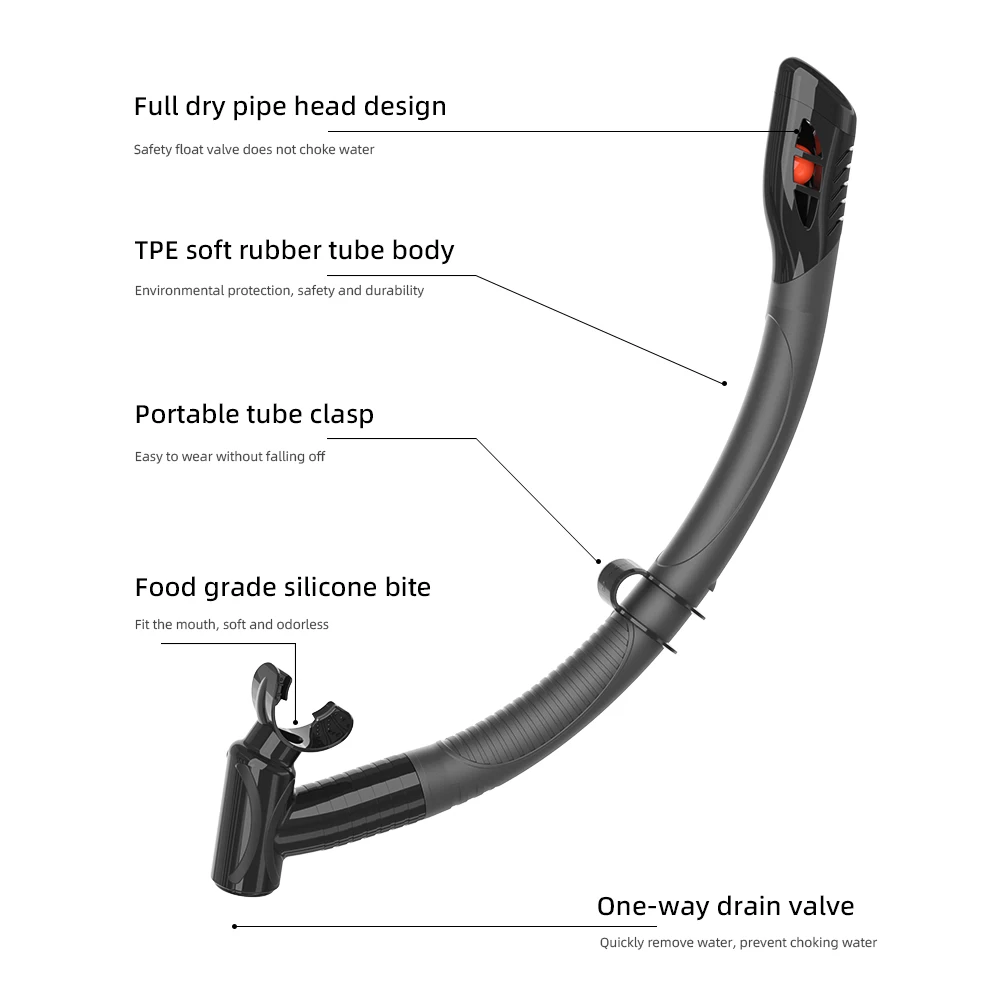 New product desig Scuba Diving Snorkel Silicone Snorkel for Kids