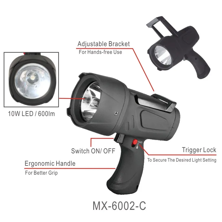 
Outdoor hunting handheld Emergency LED Flashlight Spotlight spot light 