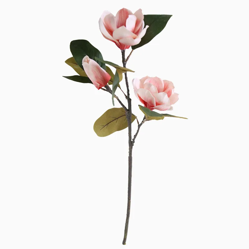 Y-H123 Kapok Single Branch For Wedding Home Table Decor Sculpture Faux Vase Decoration Blossom Floral Artificial Magnolia Flower