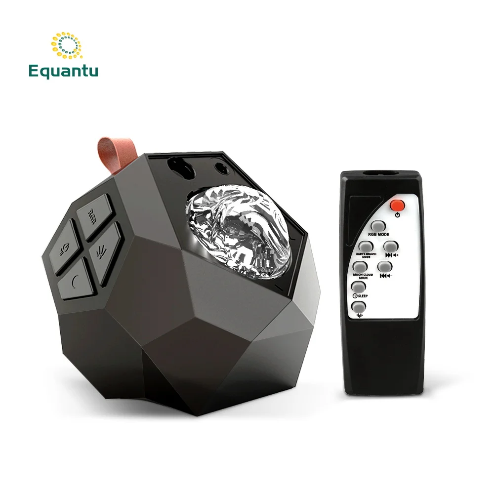 Equantu проэктор звездного неба QB959 светодиодный работы при прослушивании музыки по Bluetooth с рисунком в виде водной ряби и Аврора Galaxy проектор