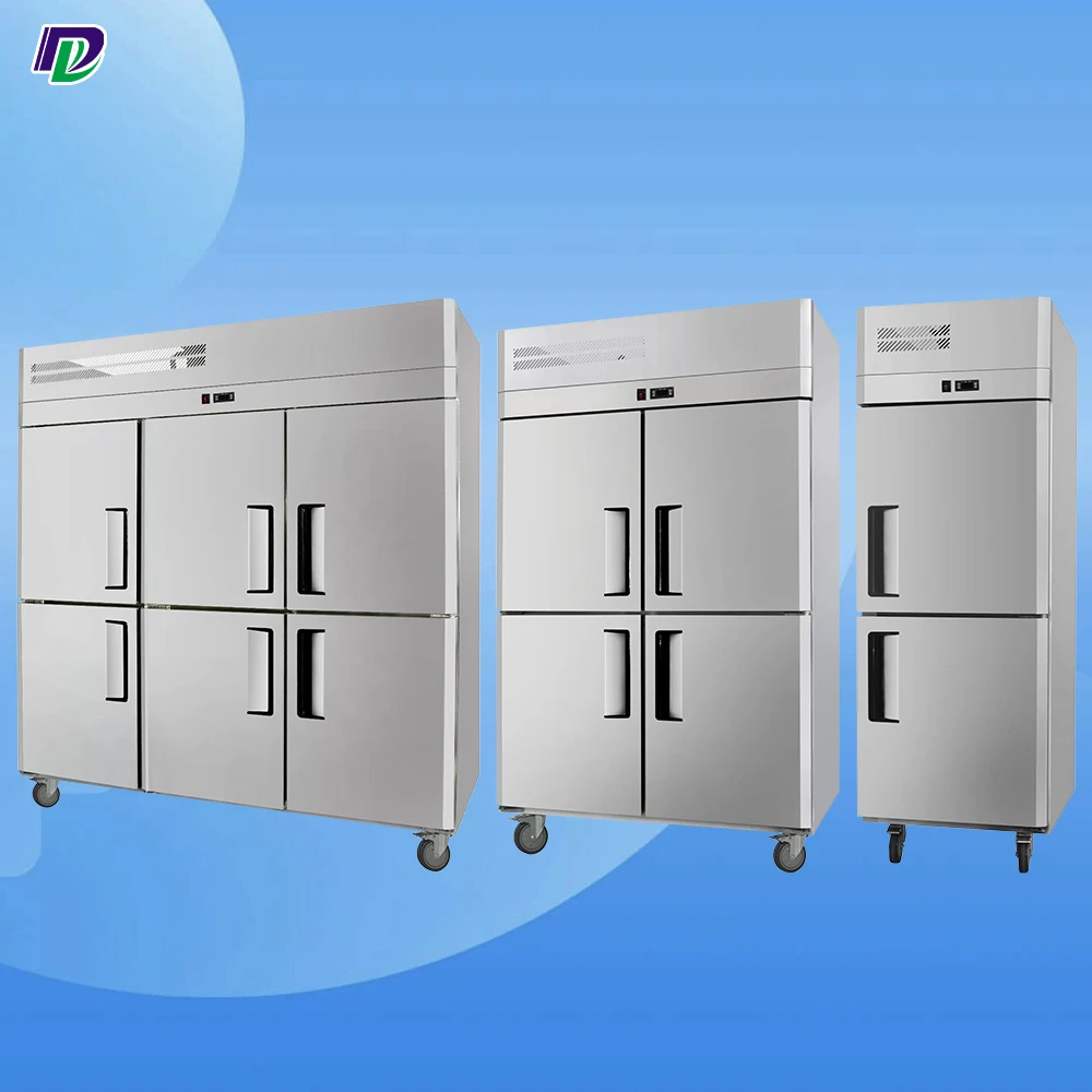 Dalin Refrigeration Equipment Big Capacity 6 Doors Commercial Kitchen Upright Freezers Refrigerator