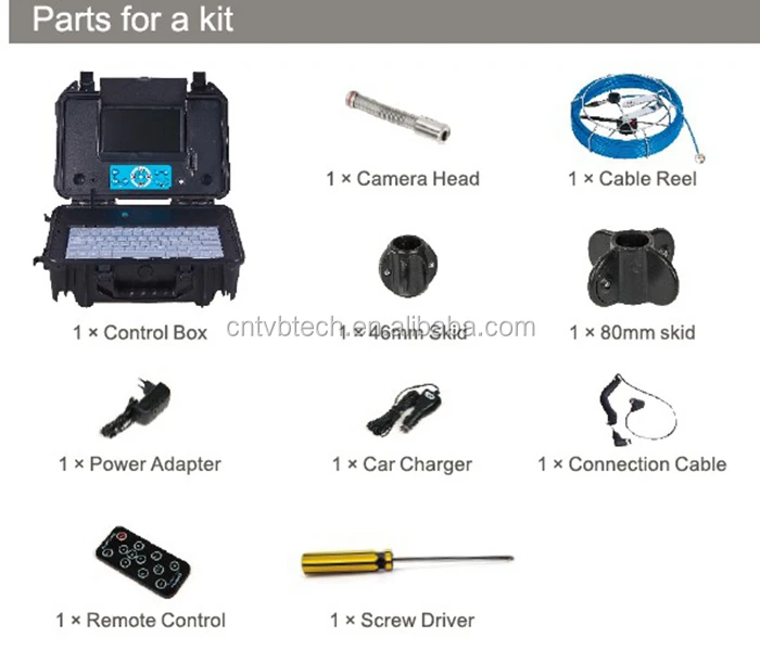 Best Seller 20/30/40M 14MM Camera Head for Swimming Pool Sewer Drain Video Inspection Camera with 512hz Transmitter