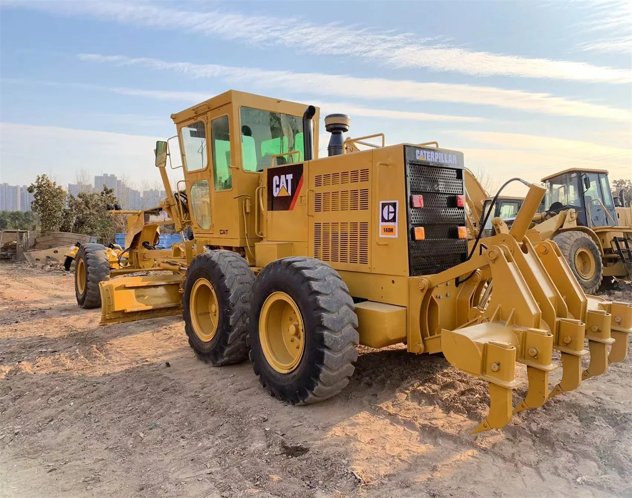 Original Japan motor grader caterpillar 140h used cat 140h grader secondhand wheel road grader with good condition for sale