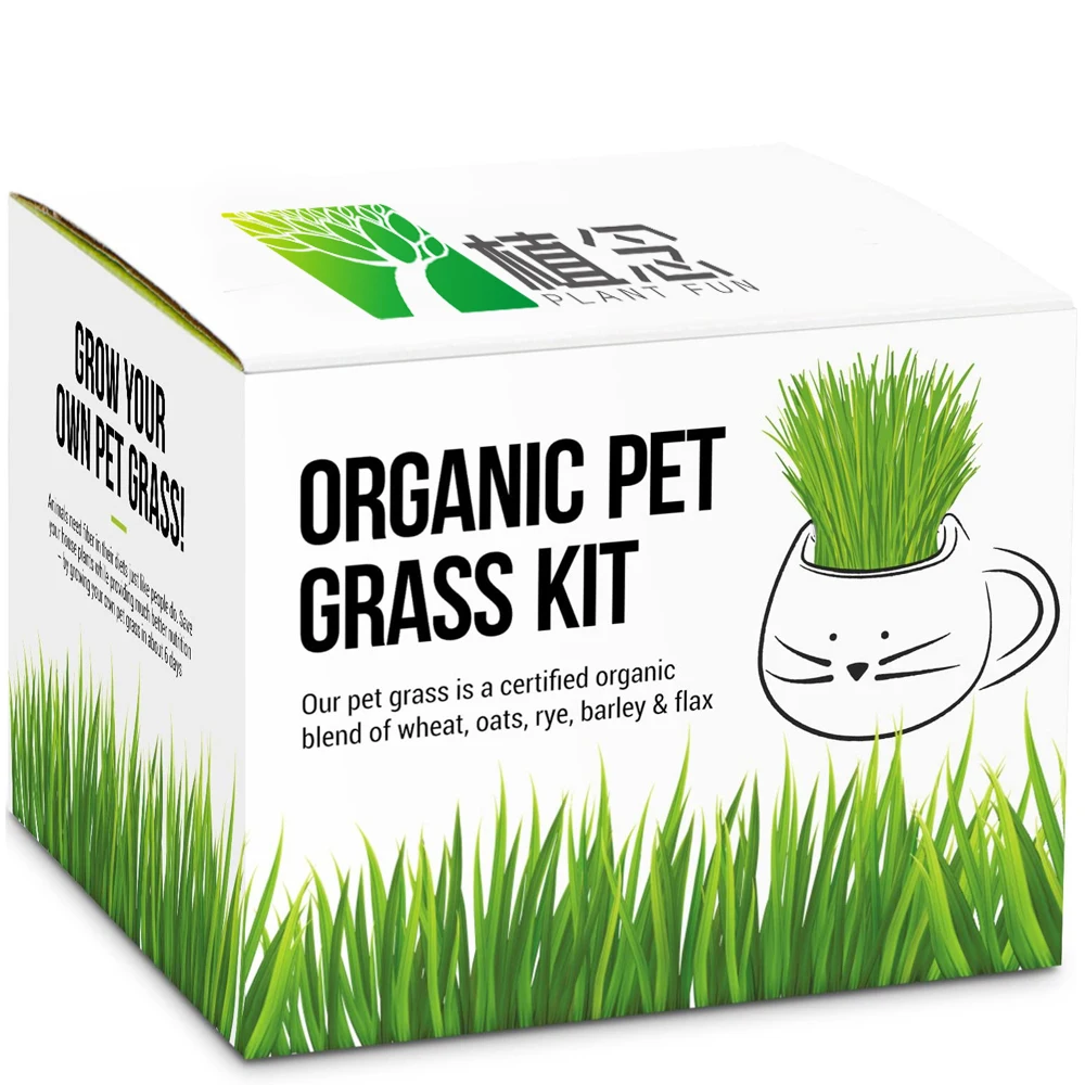 
 Новое поступление 100%, набор органических семян травы для кошек и собак  