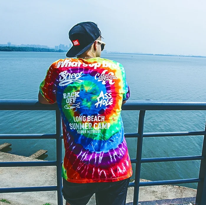 Custom sublimation rainbow 3d tshirts printed dry fit men fitted t shirt