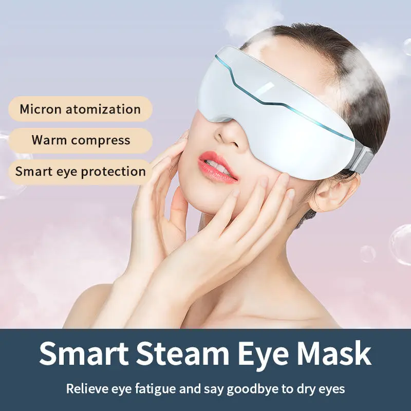 New Hot Sale Factory Wholesale Portable Hot Compress Atomizing Steam Smart Steam Eye Massager With Heating