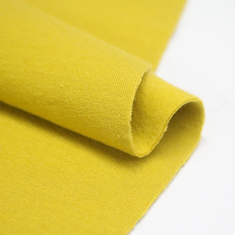 QS6207 китайская фабрика, горячая Распродажа, 96% чесаный хлопок, 4% спандекс, 340 г/м2, французская махровая флисовая ткань для одежды, свитера, худи, ткань