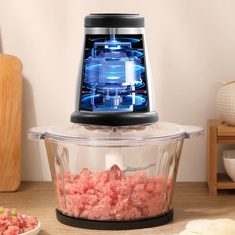 Household Automatic 2L Frozen Meat Easy Chopper Meat Grinder Knife Meat Grinder Machine