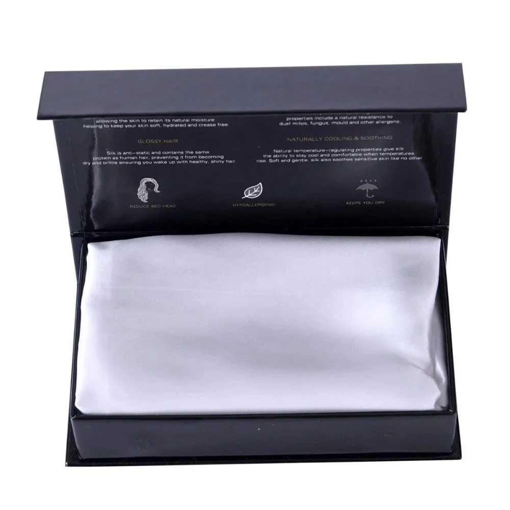 100% Mulberry silk pillowcase Luxury silk pillowcases with gift box Queen size