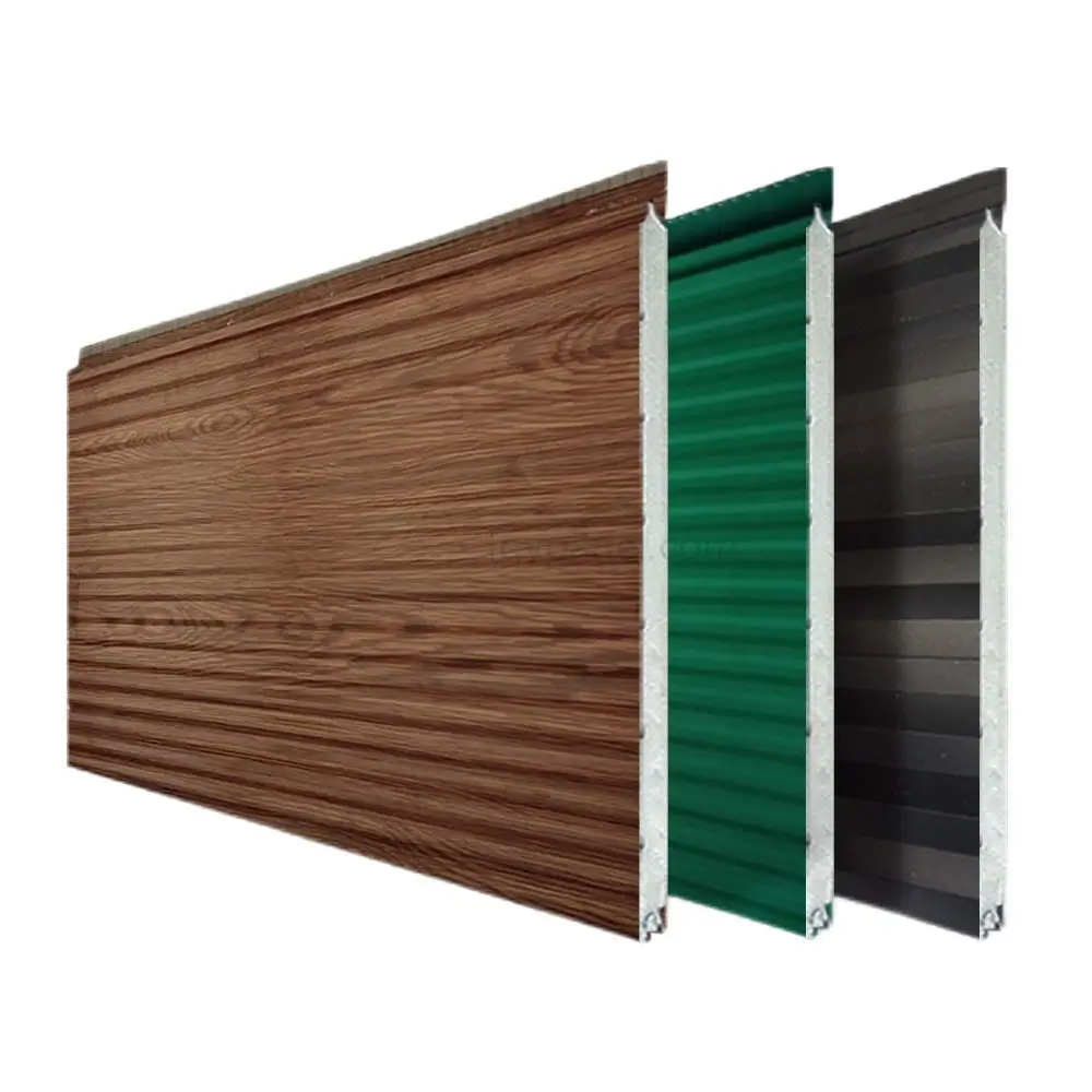 Simple modern masonry material new building corrugated galvanized sheet box roof sandwich wall panel