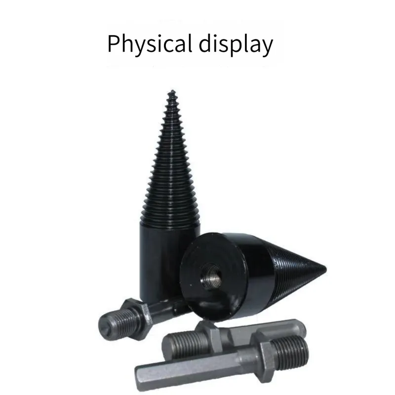 HENGLAI 32/42MM Firewood Machine Drill Wood Cone Punch Driver Square shank/Round shank/Hex shank Drill Bit Split Drilling Tool