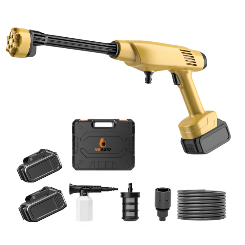 Mobile 550PSI High Pressure Car Wash Water Gun Foam Cannon Water Pump 48V Lithium Battery Cordless Portable Car Washer Machine