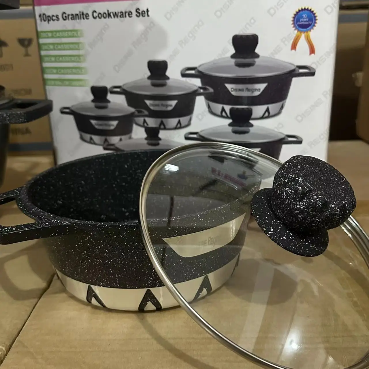 High Quality 10 pieces Cooking Pot New Arrival Home Use Aluminium Alloy Set Kitchen Cookware