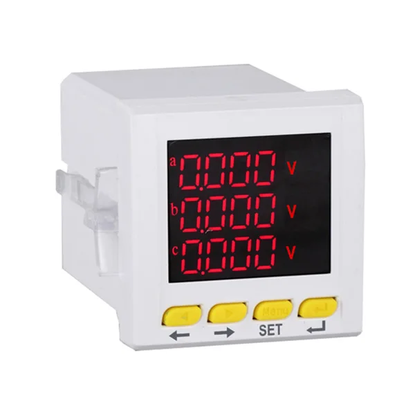 dc ac three-phase voltmeter wholesale three phase panel meter