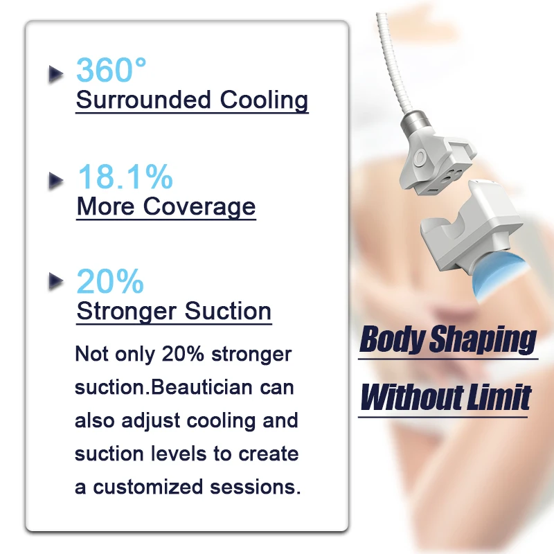 Winkonlaser 360 Cryolipolisis Slimming Cryolipolysis Machine Fat Freezing Cryo 4 Handles