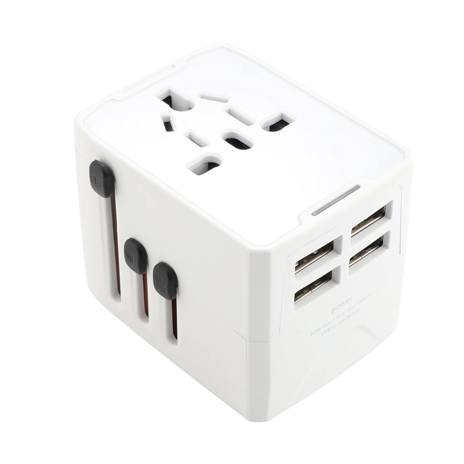 All In One UniversalTravel Adapter Charger 4 ultra-fast usb 3.5a Quick Charge Corporate Gift Adapter