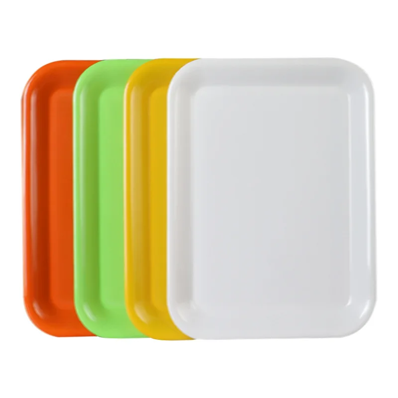 food grade customized rectangular melamine plastic serving tray plate