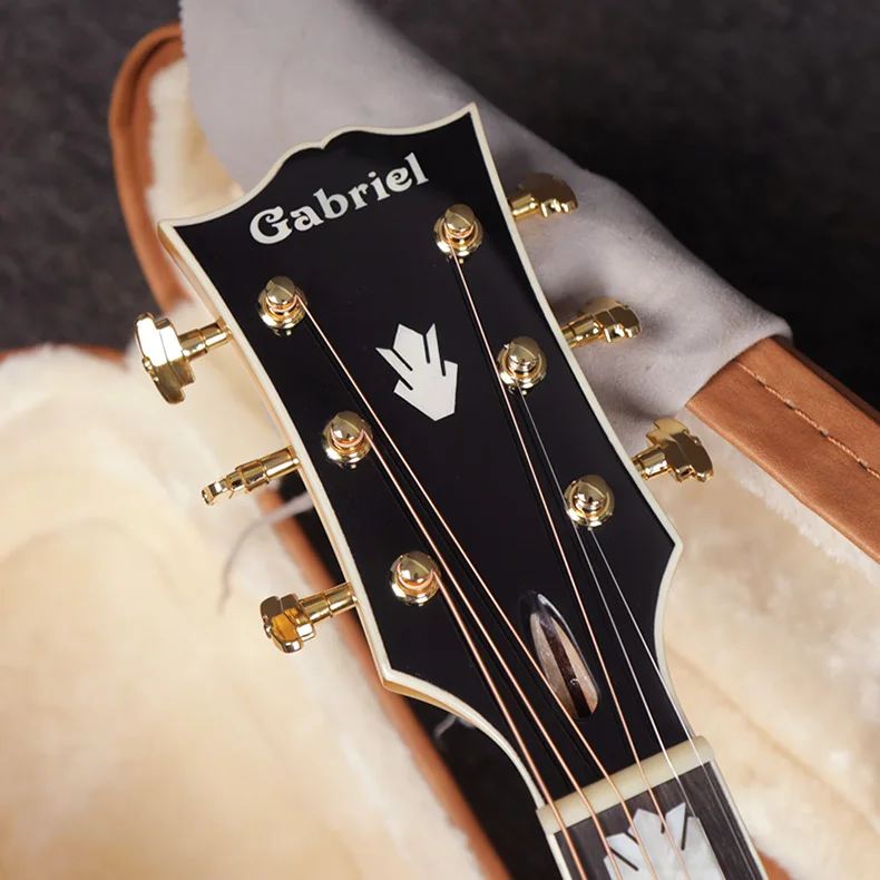 Gabriel Довоенная цельная гитара SJ200 Jumbo Nitro Flamed Maple