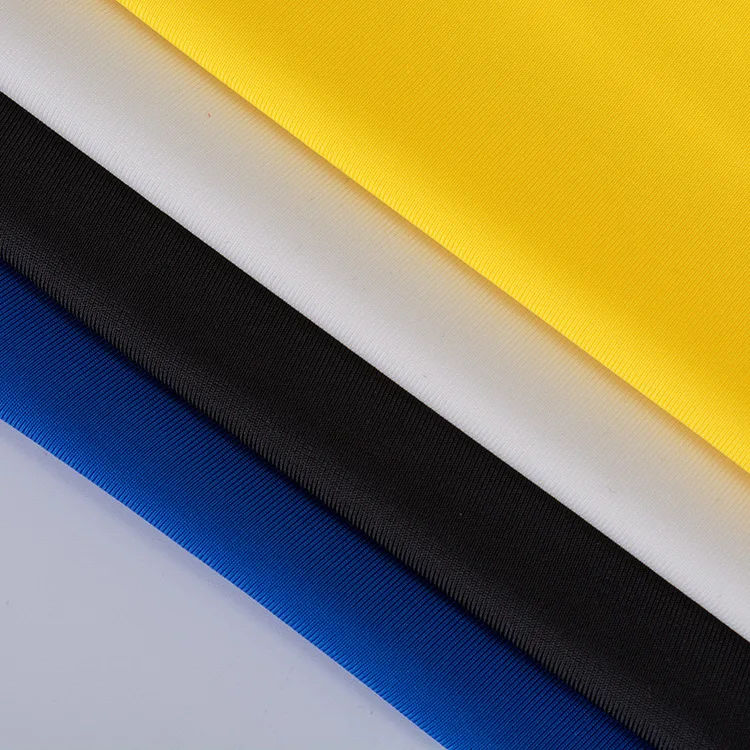 Factory Custom High Elastic 180g T-Shirt Sports Fabric Pinstripe Elastic Cloth Solid Color Stretch knitted for Girls